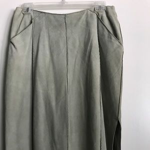 Emporio Armani green suede skirt